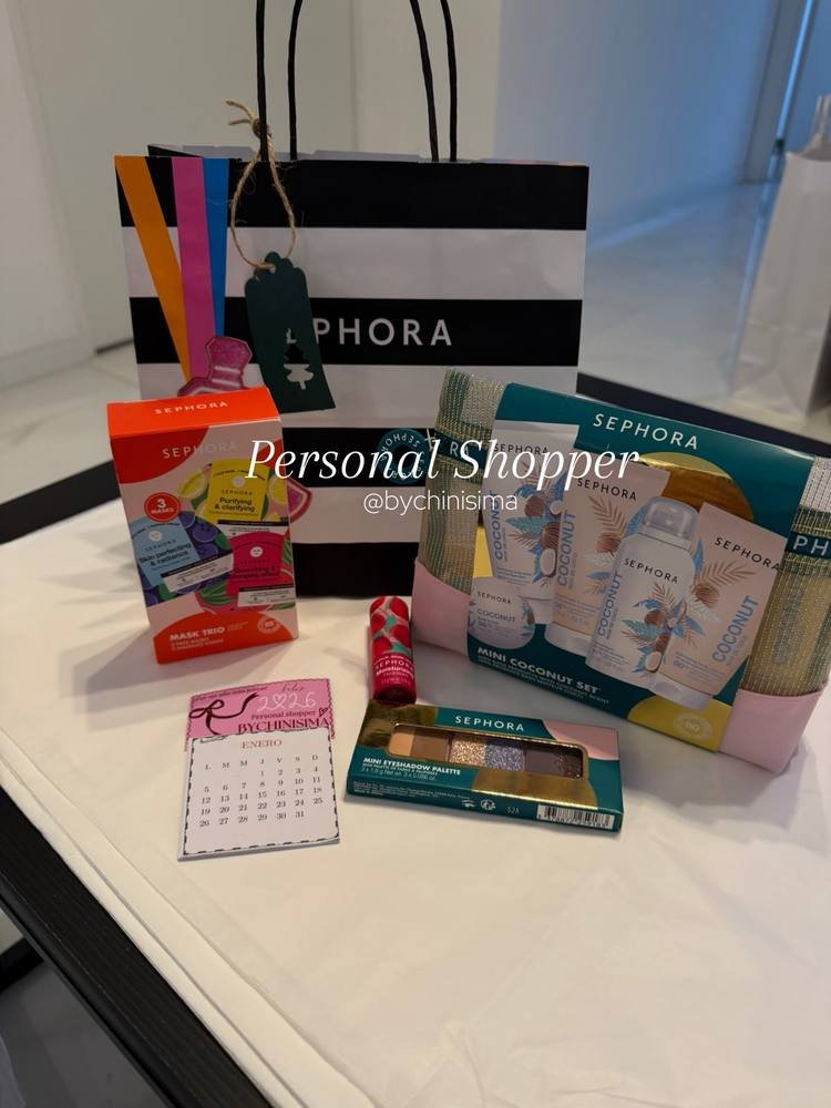 Pedido con varios productos de belleza